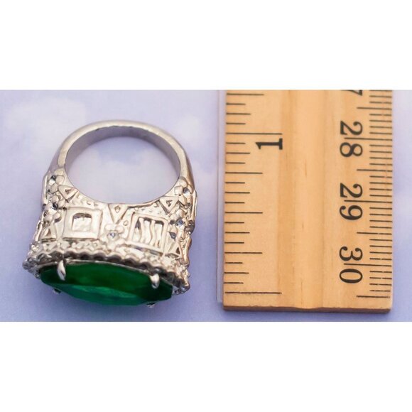 Vintage Edwardian Emerald Ring - S13 - Picture 3 of 3